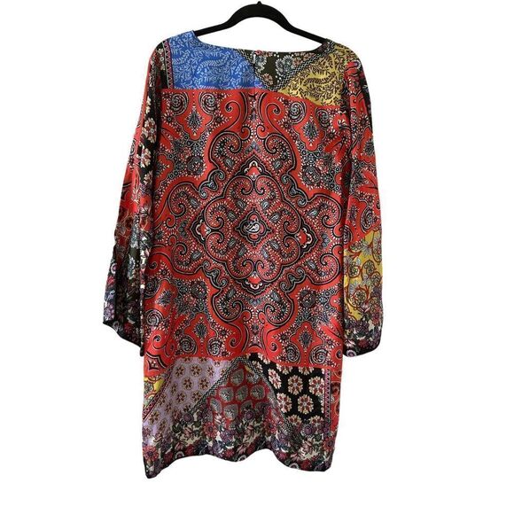 Johnny Was Moa Kabelo Silk Tunic Dress Women’s Mixed Print Size Small - Picture 9 of 10